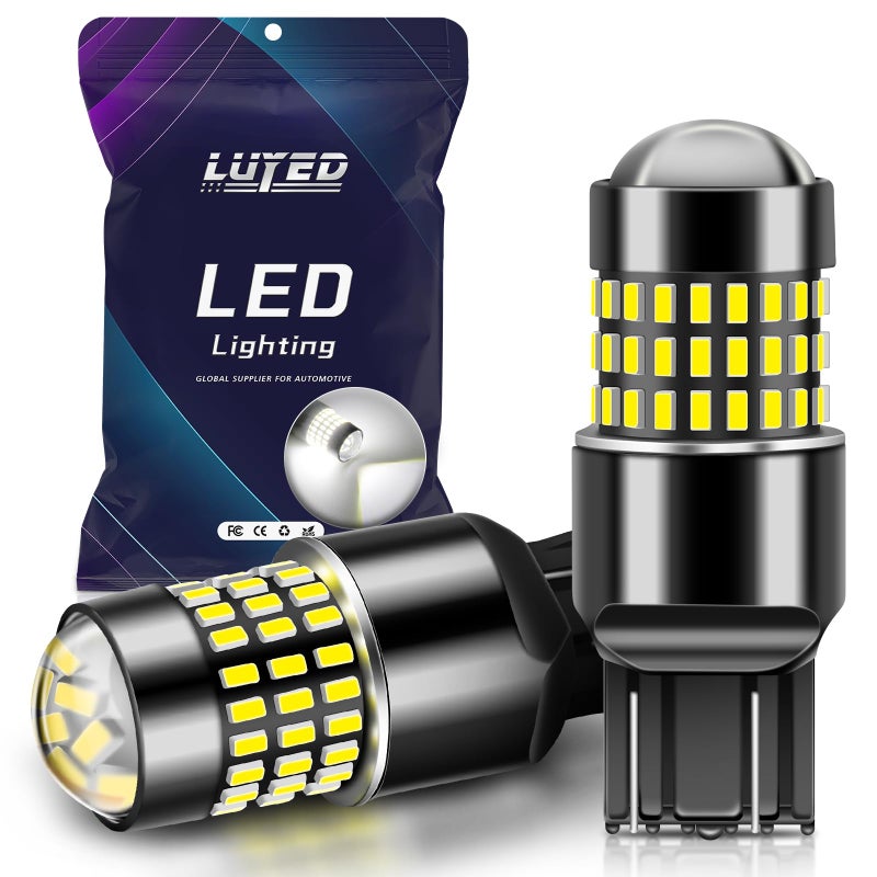 LUYED 7443 7440 LED Bulb Reverse Lights Xenon White 400% Brighter 7441 7444 992 LED Bulb with Projector for Turn Signal Brake Parking Lights,Pack of 2 - Image 1